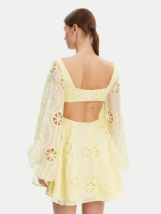 BARDOT BARDOT Sukienka koktajlowa 59858DB Żółty Regular Fit