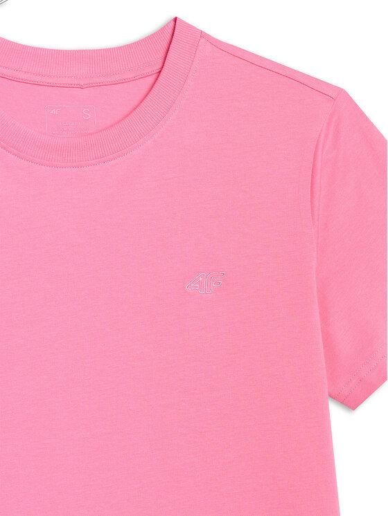4F 4F T-Shirt MIDSHOP TEXTILE Różowy Regular Fit