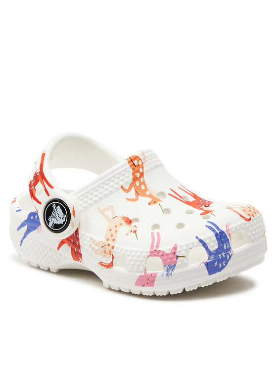 Crocs Crocs Iešļūcenes Classic Character Print Clog T 209697 Balts