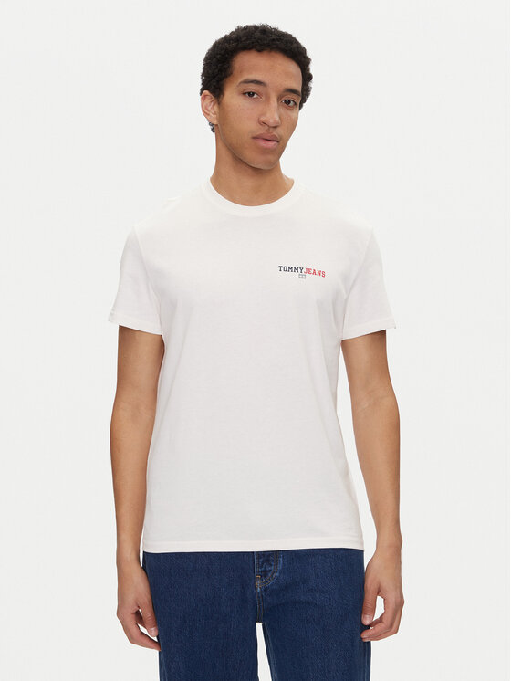 Tommy Jeans Tommy Jeans Tricou Dna Graphic DM0DM20815 Alb Regular Fit