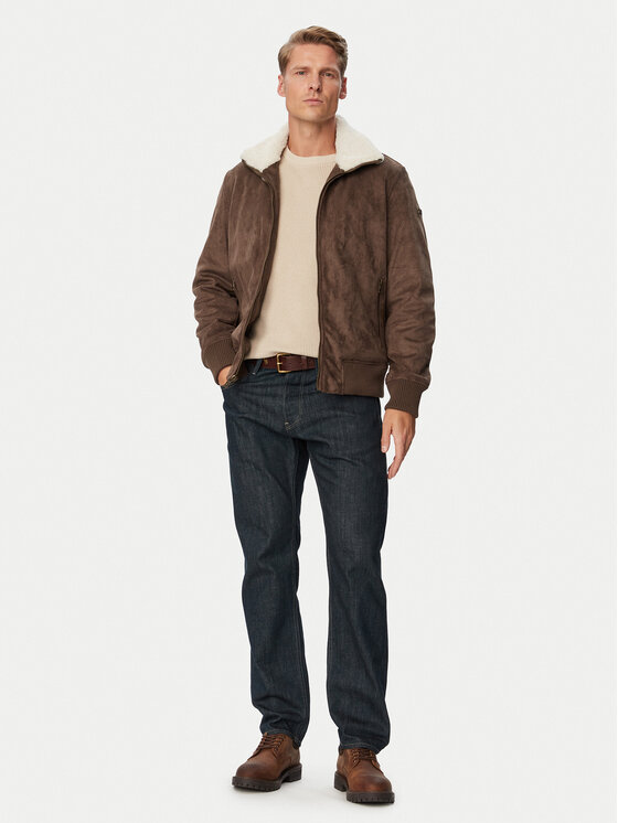 Guess Guess Kożuch sztuczny M6BL41 K6733 Brązowy Regular Fit