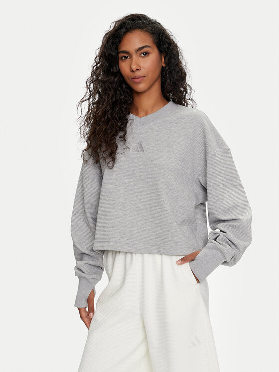 adidas Mikina ALL SZN IY6829 Sivá Loose Fit