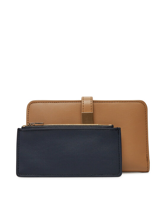 Tommy Hilfiger Tommy Hilfiger Mazs sieviešu maks Th Heritage Med Wallet AW0AW17262 Brūns