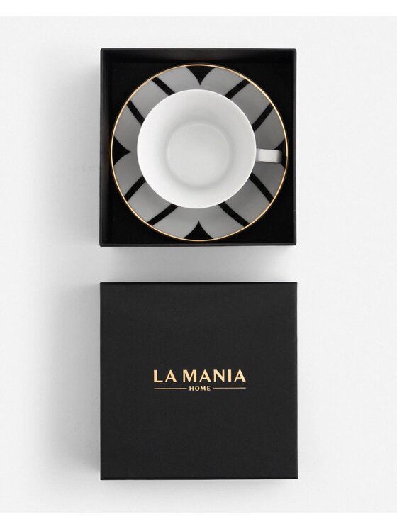 La Mania La Mania Filiżanka ze spodkiem Bauhaus Biały