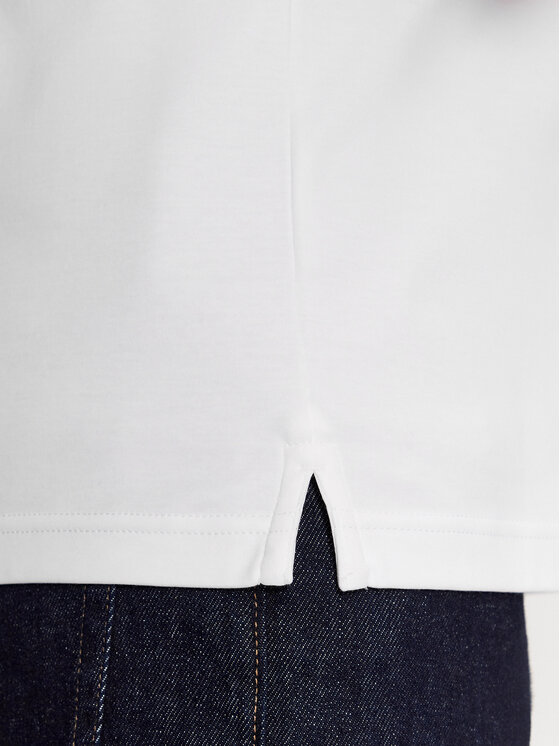 Calvin Klein Calvin Klein Polo Smooth Cotton Slim Polo K10K111657 Biały Regular Fit
