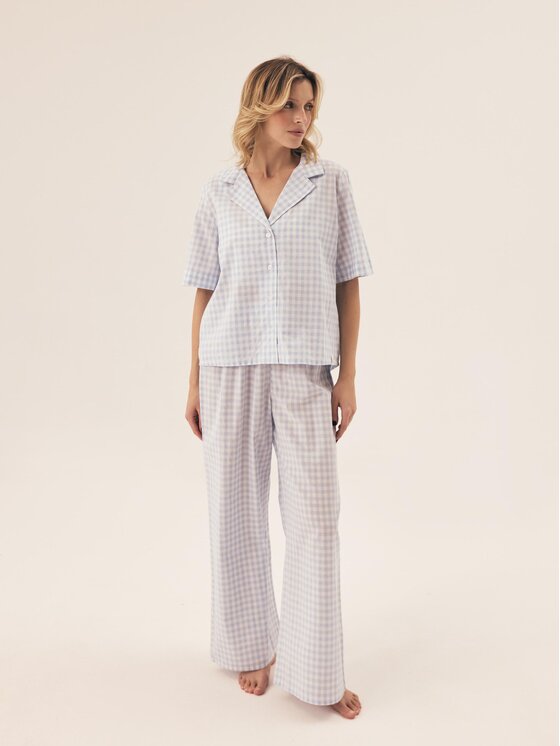 Esotiq Esotiq Pyžamo 42693 Modrá Regular Fit