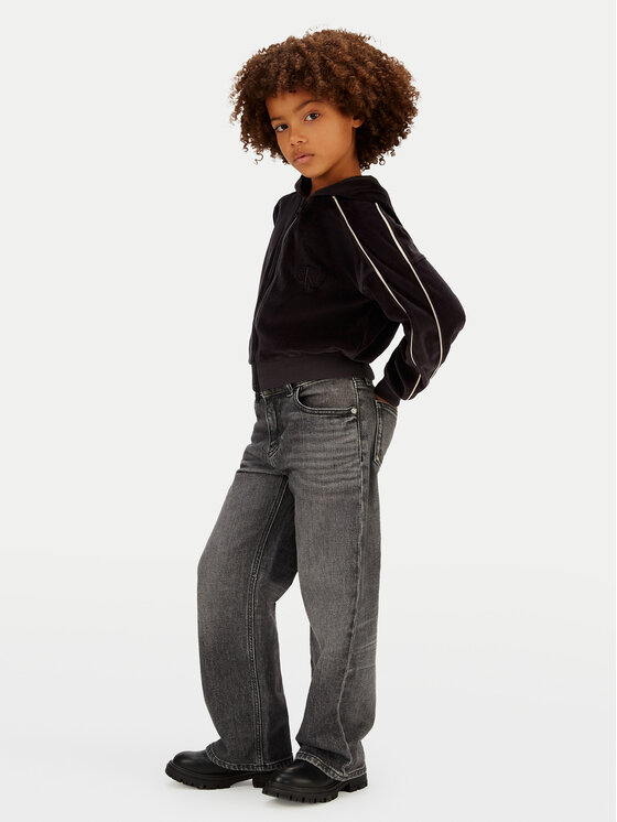 Calvin Klein Jeans Calvin Klein Jeans Mikina Velvet IG0IG03088 Černá Regular Fit