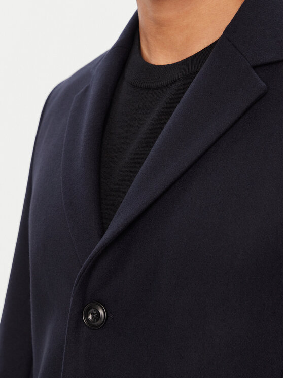 HUGO HUGO Вовняне пальто 50569210 Cиній Slim Fit