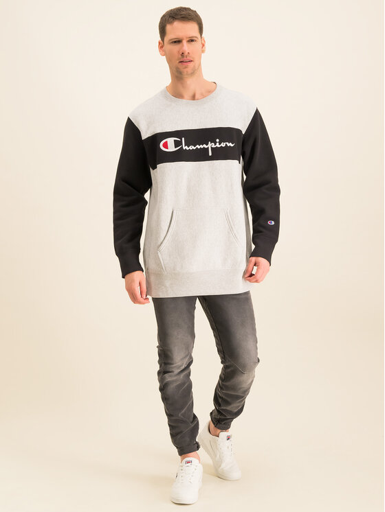 Champion Champion Μπλούζα Reverse Weave 214049 Γκρι Oversize