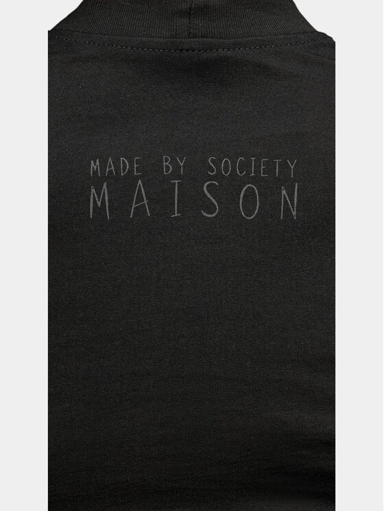 MADE BY SOCIETY MADE BY SOCIETY T-Shirt Crop - T27858 Czarny Basic Fit