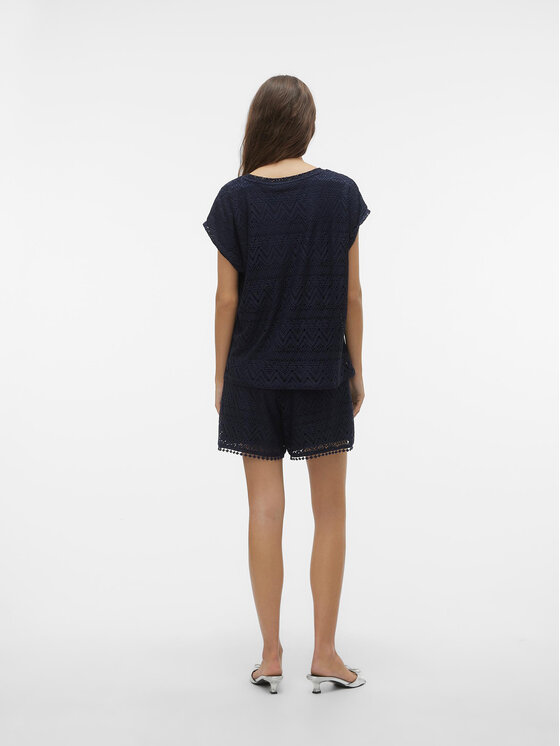 Vero Moda Vero Moda Bluzka Maya 10304457 Granatowy Wide Fit