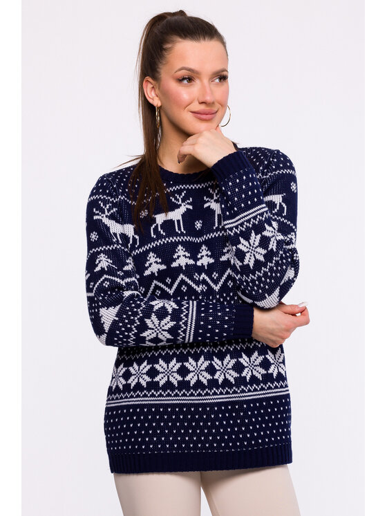 Made of Emotion Made of Emotion Maglione MXS09 Blu scuro Comfort Fit