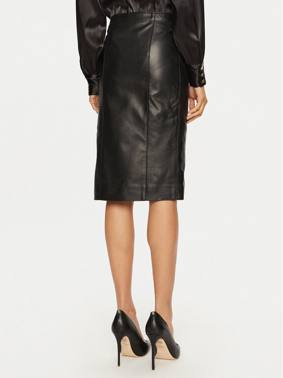 Babylon Babylon Gonna di pelle S0252B Nero Regular Fit