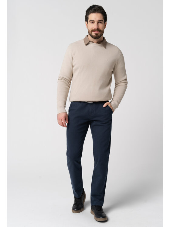 Volcano Volcano Sweter S-HERO Beżowy Regular Fit