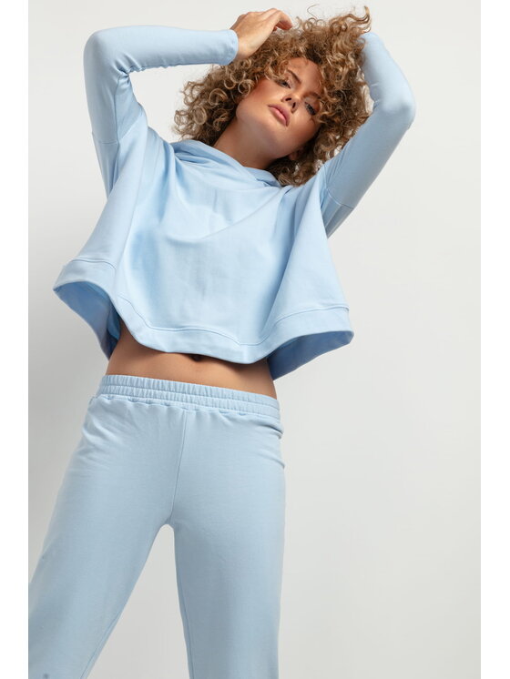 Tessita Tessita Bluza T380 Niebieski Loose Fit
