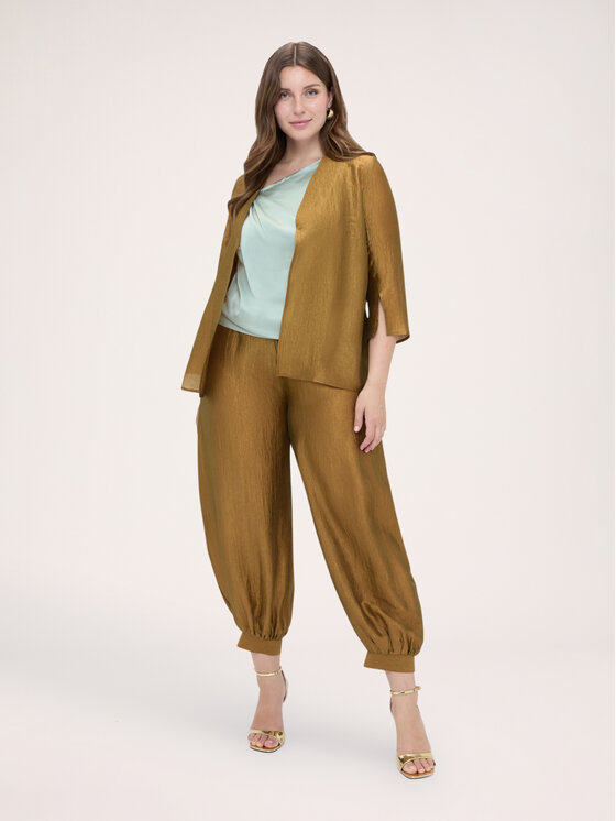 Fiorella Rubino Fiorella Rubino Pantaloni di tessuto P007T005595N028 Oro Baggy Fit