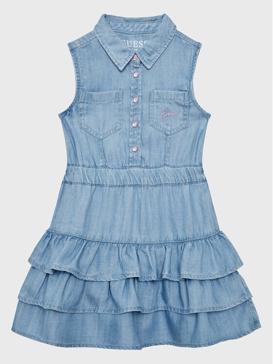 Guess Guess Igapäevane kleit K3RK18 D3X30 Sinine Regular Fit