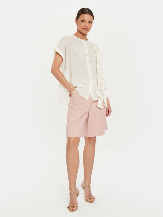 ViCOLO ViCOLO Majica TB2815 Écru Regular Fit