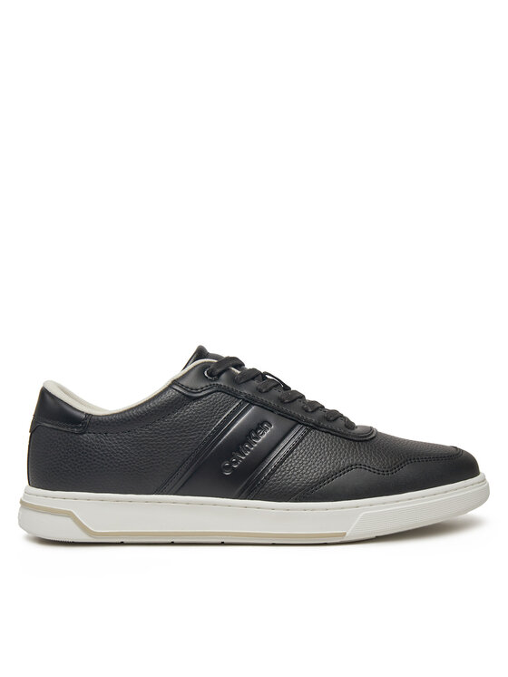 Calvin Klein Męskie Sneakersy, rozmiar 43, Czarne, Low Top Lace Up Logo HM0HM01653