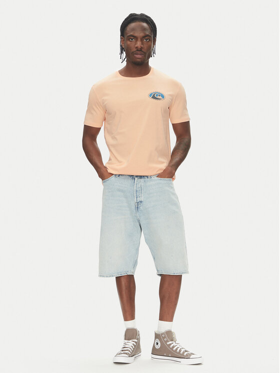 Quiksilver Quiksilver Tričko Ev Flower Chaos Ss EQYZT08050 Oranžová Regular Fit