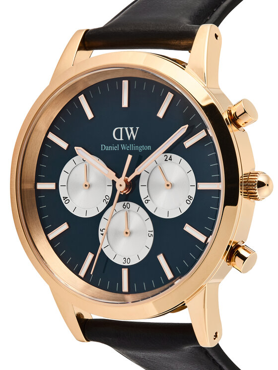Daniel Wellington Daniel Wellington Zegarek Iconic Chronograph St Mawes Arctic Panda DW00100877 Czarny