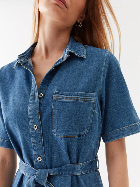 ONLY ONLY Sukienka jeansowa 15283308 Niebieski Loose Fit