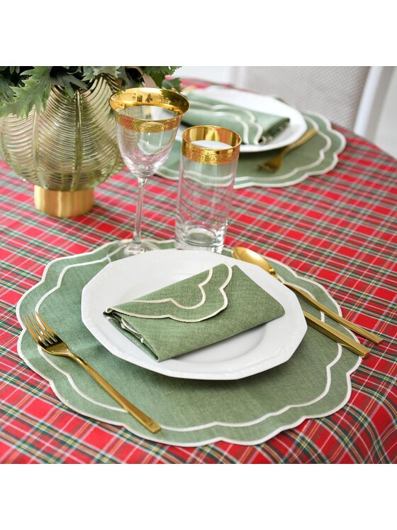Roseberry Home Roseberry Home Obrus Red Tartan Czerwony