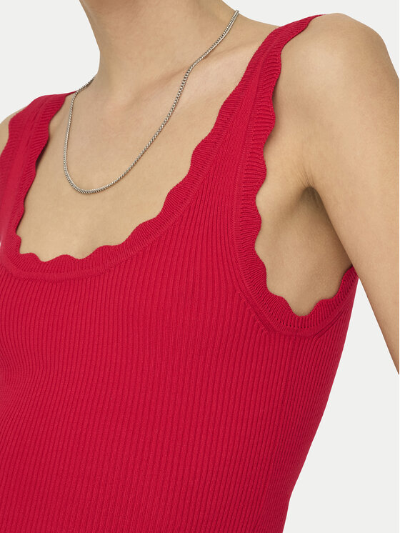 JDY JDY Top Nanna 15290585 Czerwony Slim Fit