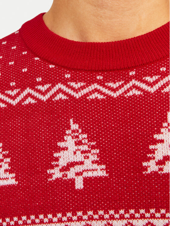 Jack & Jones Jack & Jones Sweater Xmas Gabriel 12266118 Piros Regular Fit