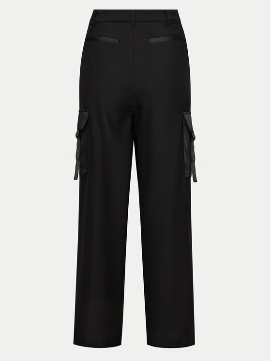 DKNY DKNY Kalhoty z materiálu P3JKNV51 Černá Straight Leg