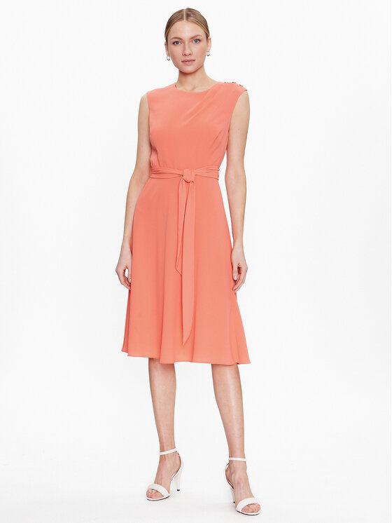 Lauren Ralph Lauren Každodenné šaty 250889183 Oranžová Regular Fit