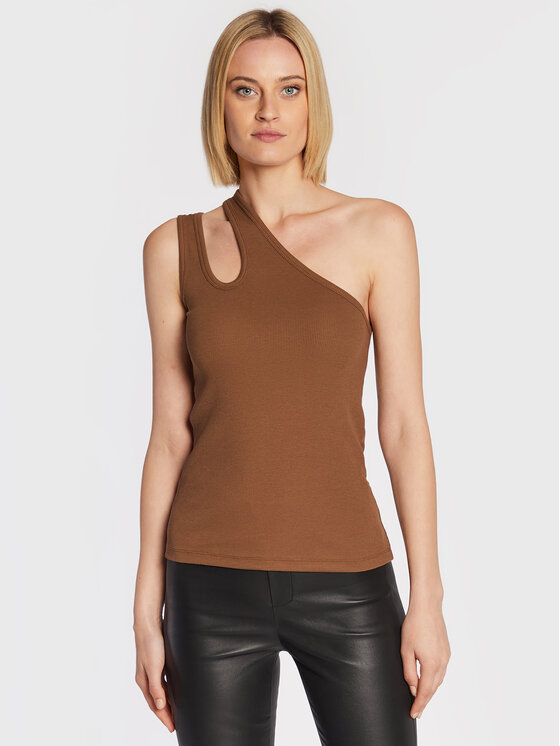 Remain Remain Τοπ Toya RM1593 Καφέ Slim Fit