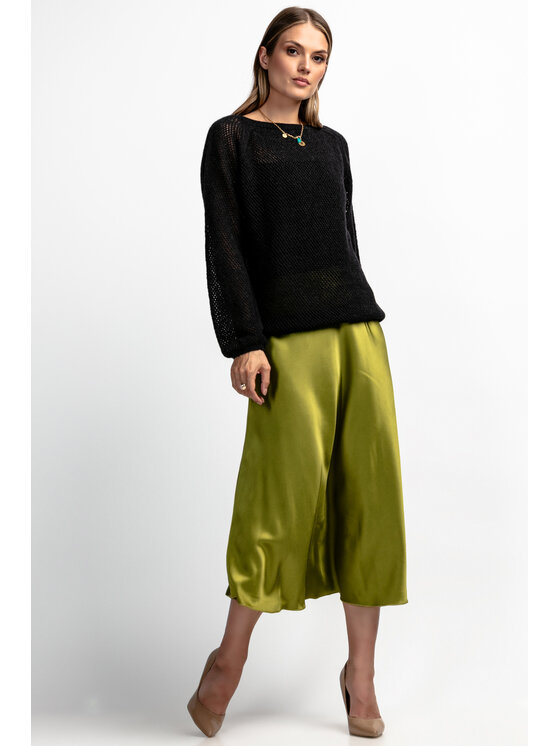 Fobya Fobya Sweter F1881 Czarny Basic Fit