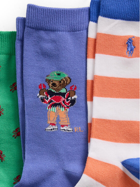 Polo Ralph Lauren Polo Ralph Lauren Set od 3 para dječjih visokih čarapa 444969087001 Šarena