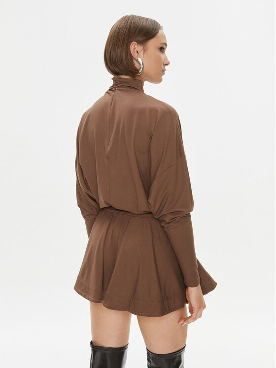PINKO Pinko Vsakodnevna obleka Atom 102193 A1DE Rjava Regular Fit