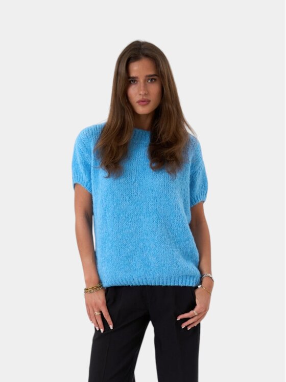 TeeShoppen TeeShoppen Sweter 'Basic Collection' Niebieski Regular Fit