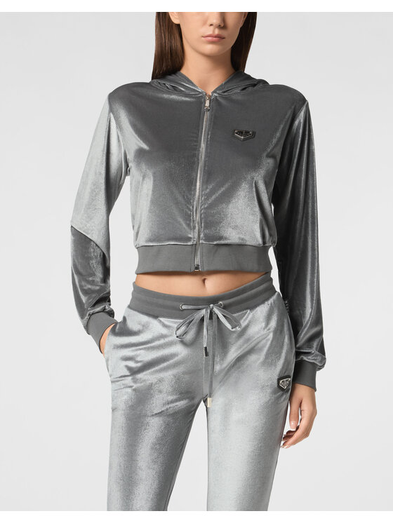 PHILIPP PLEIN PHILIPP PLEIN Mikina 9549 Šedá Regular Fit