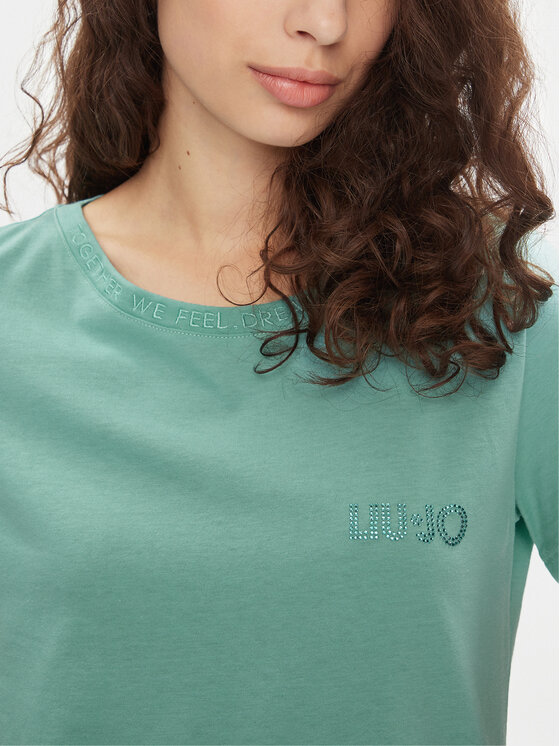 Liu Jo Liu Jo T-Shirt MA4395 J6308 Zielony Regular Fit