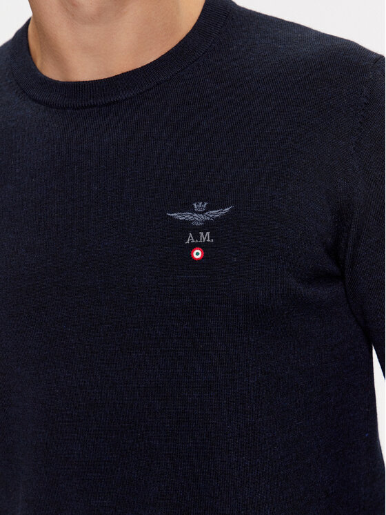 Aeronautica Militare Aeronautica Militare Sveter 232MA1388L415 Tmavomodrá Regular Fit