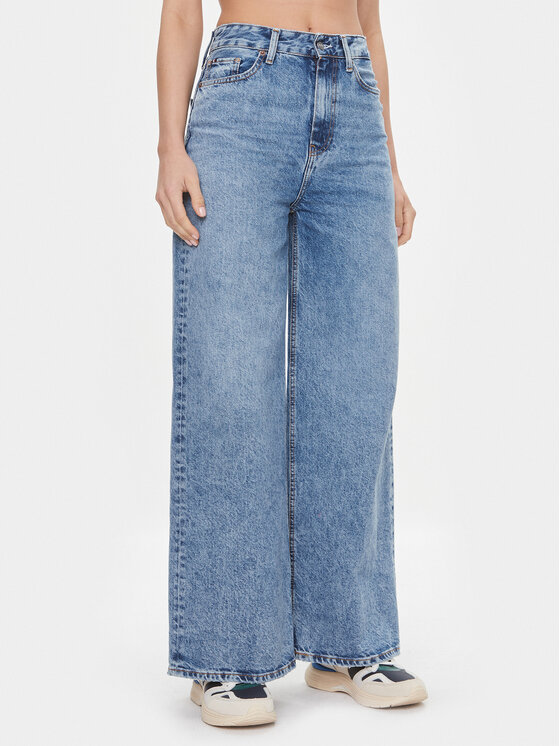 Tommy Hilfiger Tommy Hilfiger Farmer WW0WW39634 Kék Wide Leg