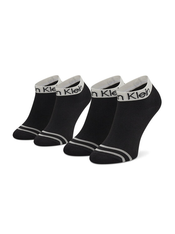 Calvin Klein Calvin Klein Σετ 2 ζευγάρια κοντές κάλτσες γυναικείες 701218775 Μαύρο