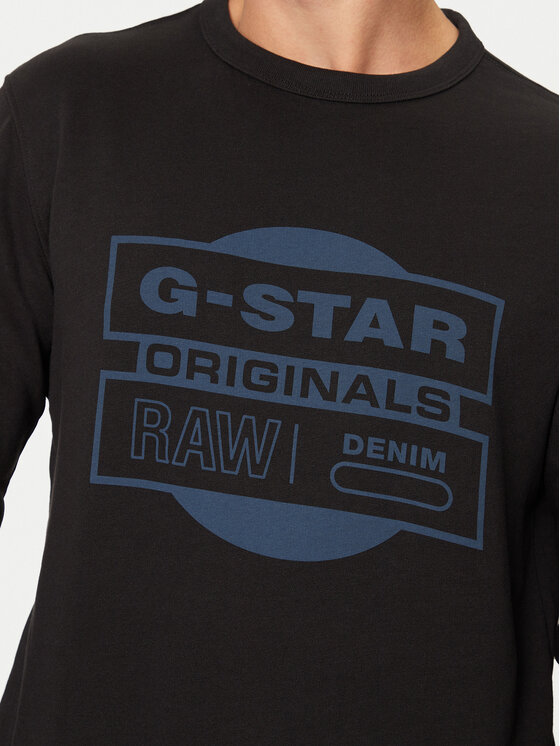G-Star Raw G-Star Raw Džemperis Originals D25441-D797 Juoda Regular Fit