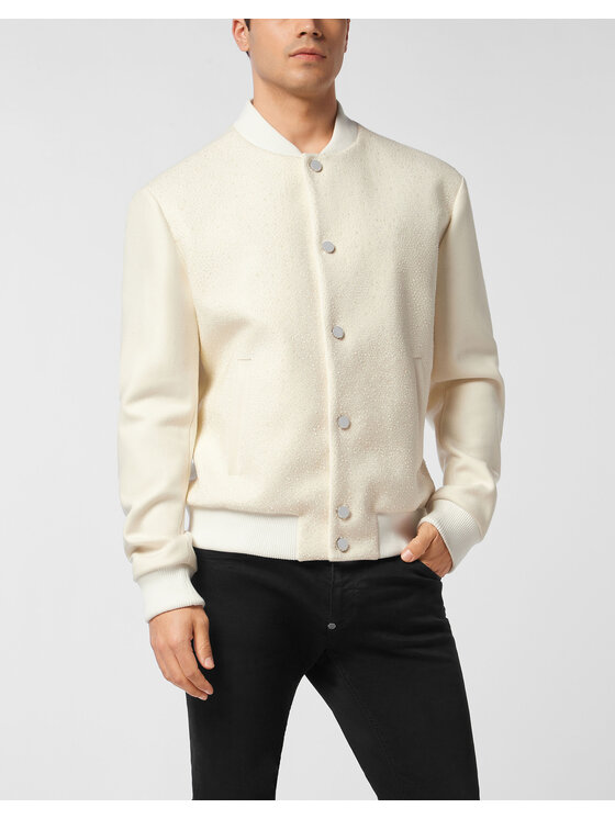 PHILIPP PLEIN PHILIPP PLEIN Bomber 24853 Bianco Regular Fit