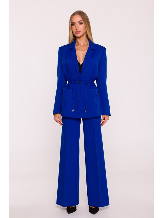 Made of Emotion Made of Emotion Marynarka M873 Niebieski Modern Slim Fit