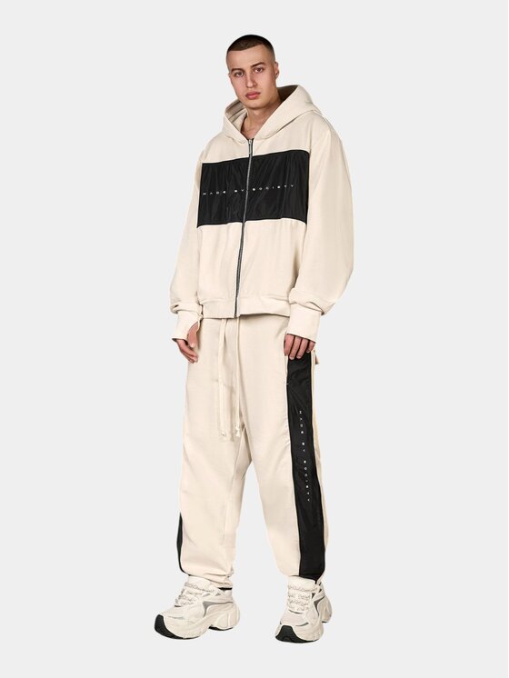 MADE BY SOCIETY MADE BY SOCIETY Kurtka anorak Hanorac Texture Block Zip - H17132 Beżowy Basic Fit