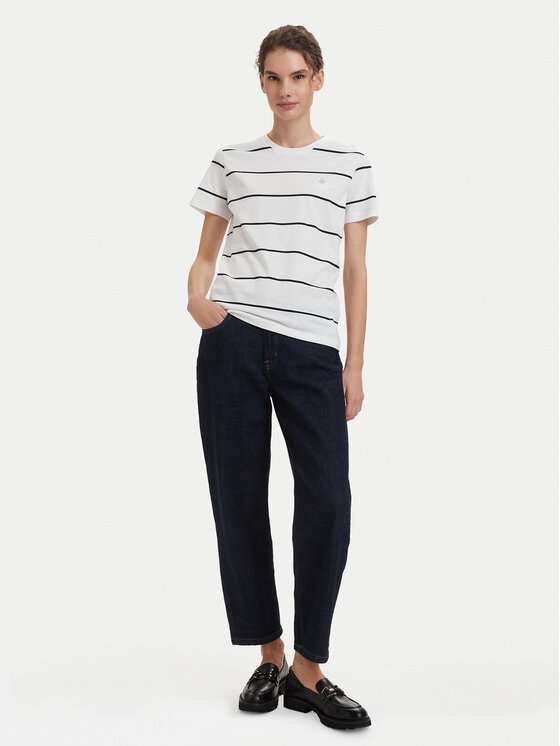 Beverly Hills Polo Club Beverly Hills Polo Club T-Shirt P-SS26W-TS0162 Biały Regular Fit