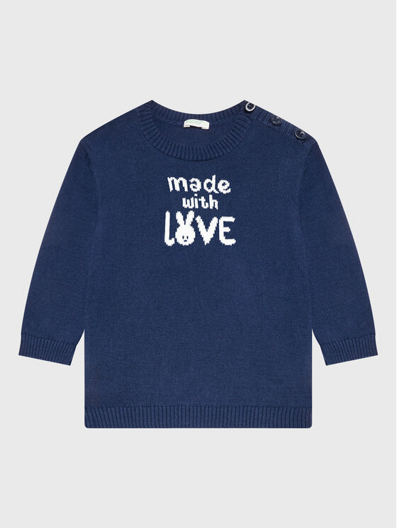 United Colors Of Benetton Pulover 112CB1009 Bleumarin Regular Fit