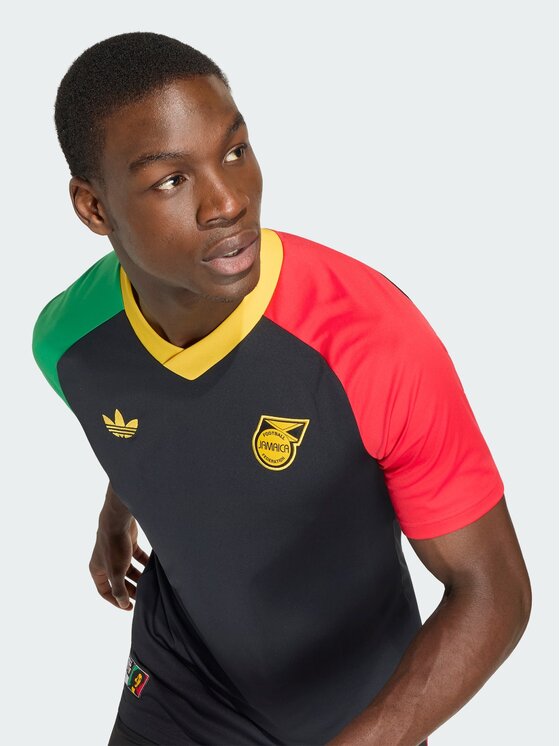 adidas adidas Koszulka techniczna Jamaica 26 x Bob Marley Away Pre Match Jersey Czarny Slim Fit
