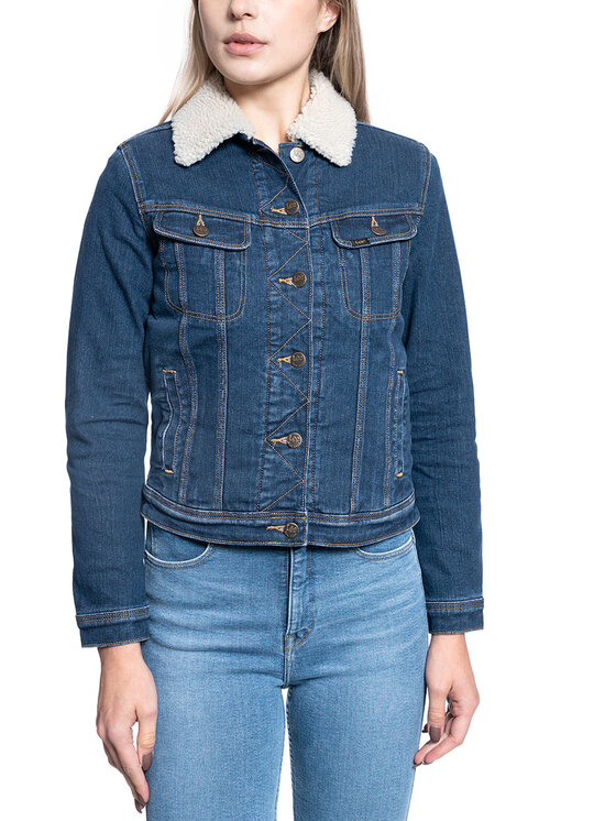 Lee Lee Giacca da donna SHERPA RIDER Blu Regular Fit