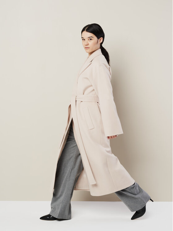 BEIGE BEIGE Płaszcz zimowy BASE MODERN Beżowy Regular Fit